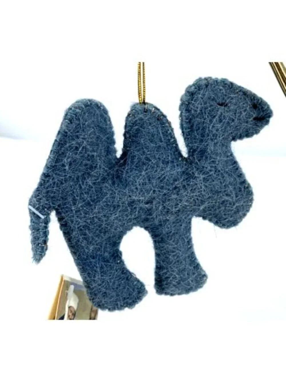 Felted Wool Animal Christmas Ornaments Camels Lot of 2 Hand Crafted 4